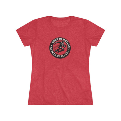 Sports Massage, Women’s Triblend Tee — "Body in Motion Sports Massage" Logo Shirt