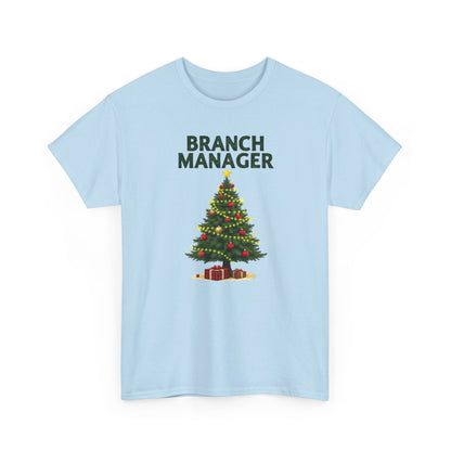 Branch Manager Christmas T‑Shirt - Funny Office Xmas Tree Tee
