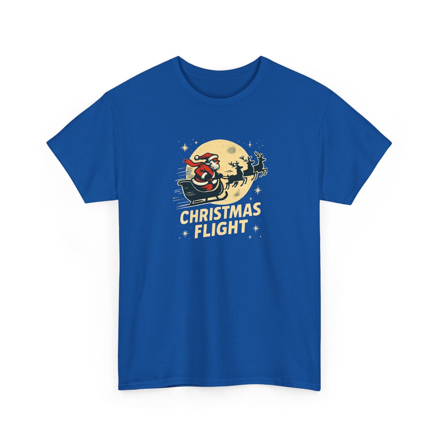 Christmas Flight T-Shirt — Santa Sleigh Retro Holiday Graphic Tee