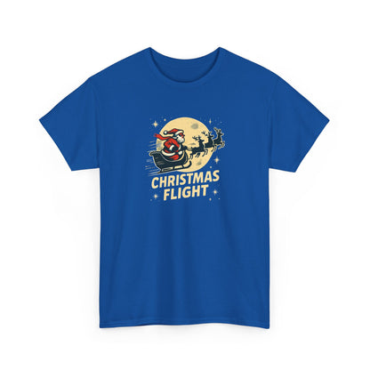 Christmas Flight T-Shirt — Santa Sleigh Retro Holiday Graphic Tee