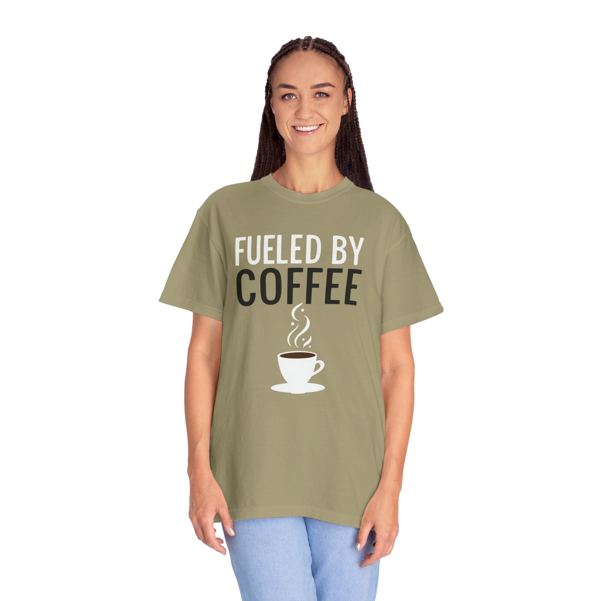 Fueled by Coffee Unisex Garment-Dyed T-Shirt - Psychonaut Swag
