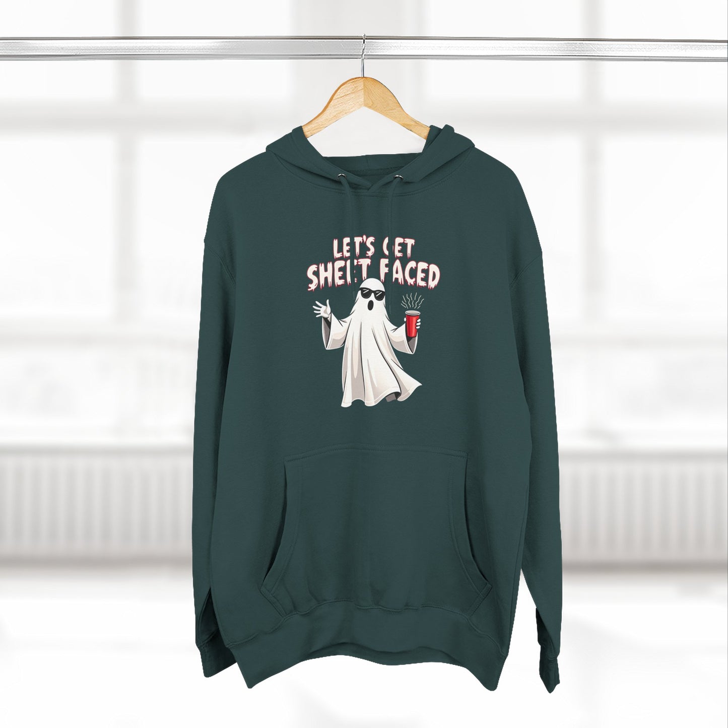 Let's Get Sheet-Faced Hoodie — Funny Ghost Halloween Pullover