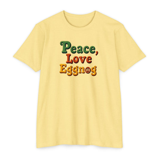 Peace, Love, Eggnog Holiday T-Shirt