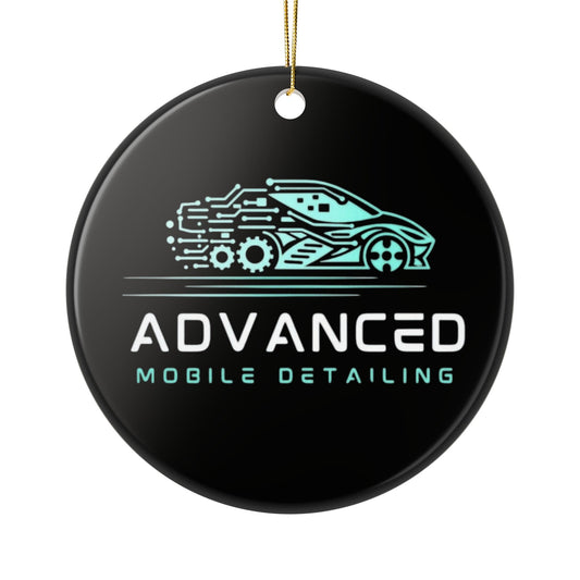 Advanced, Custom Ceramic Ornaments for Car Enthusiasts - Advanced Mobile Detailing, Unique Gift, Holiday Decor, Personalized Home Accent
