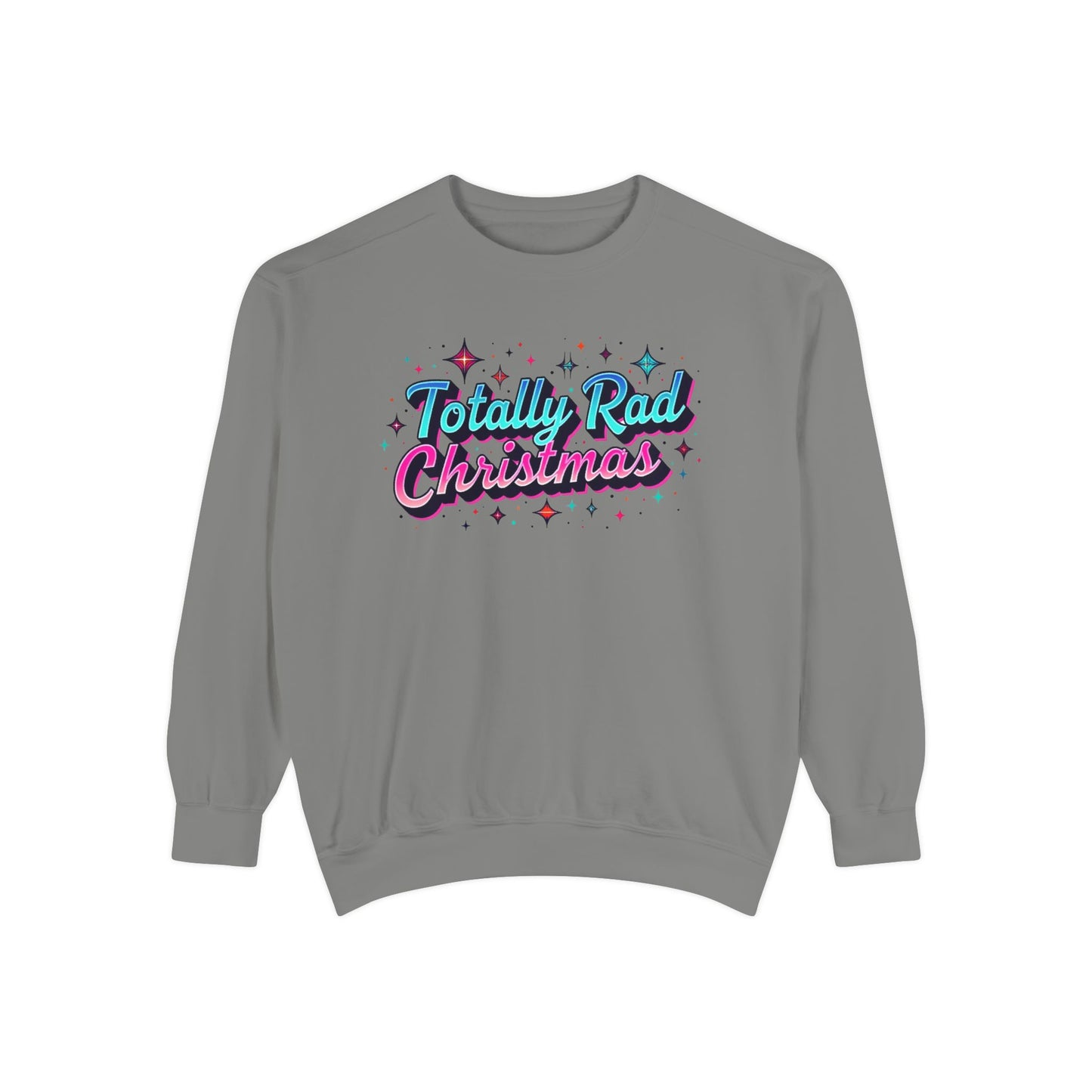 Totally Rad 90’s retro Christmas Sweatshirt — Retro 80s Holiday Crewneck