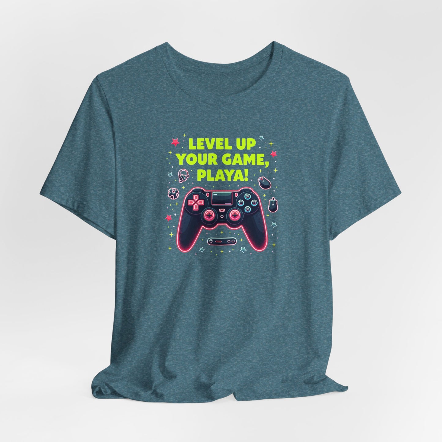 Level Up Your Game Playah! Gaming T-Shirt — Retro Controller Design