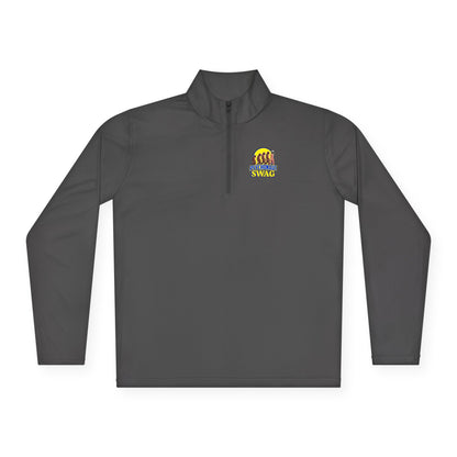 Small Biz Swag, Stylish Unisex Quarter-Zip Pullover - Trendy, Comfortable, Ideal for Outdoor Activities, Gifts, Travel, Everyday Wear