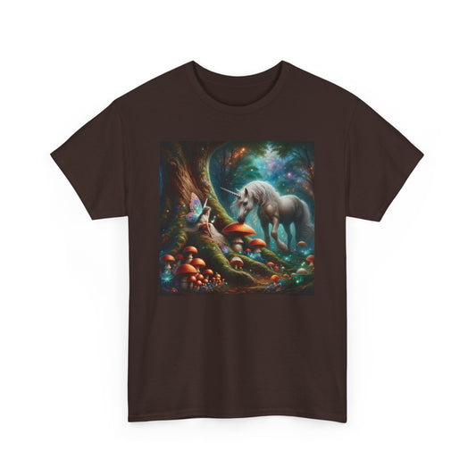 Unicorn Sighting in the Forest, Unisex Heavy Cotton Tee - Psychonaut Swag