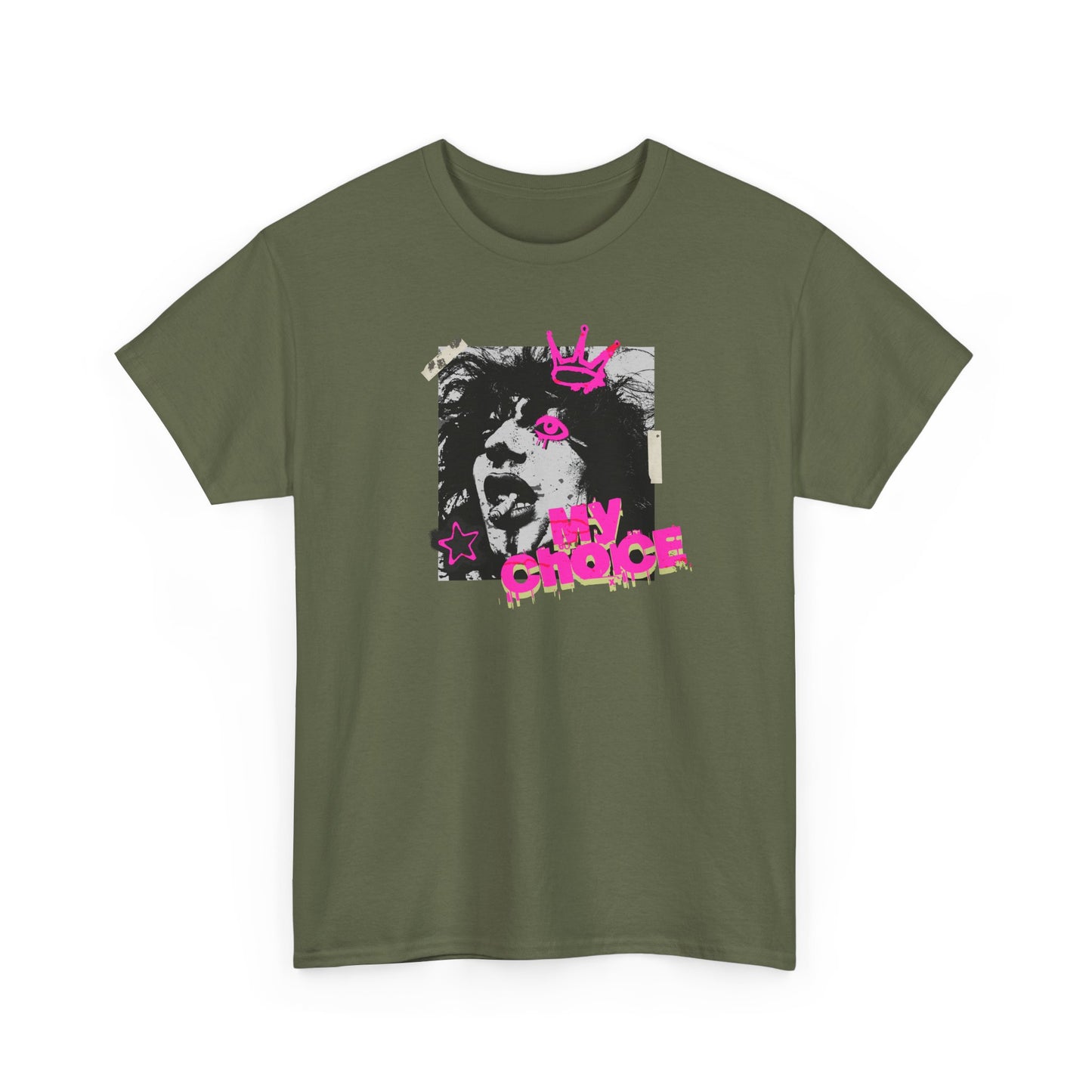 My Choice Graphic Tee — Punk Dog Crown Vintage Streetwear T‑Shirt