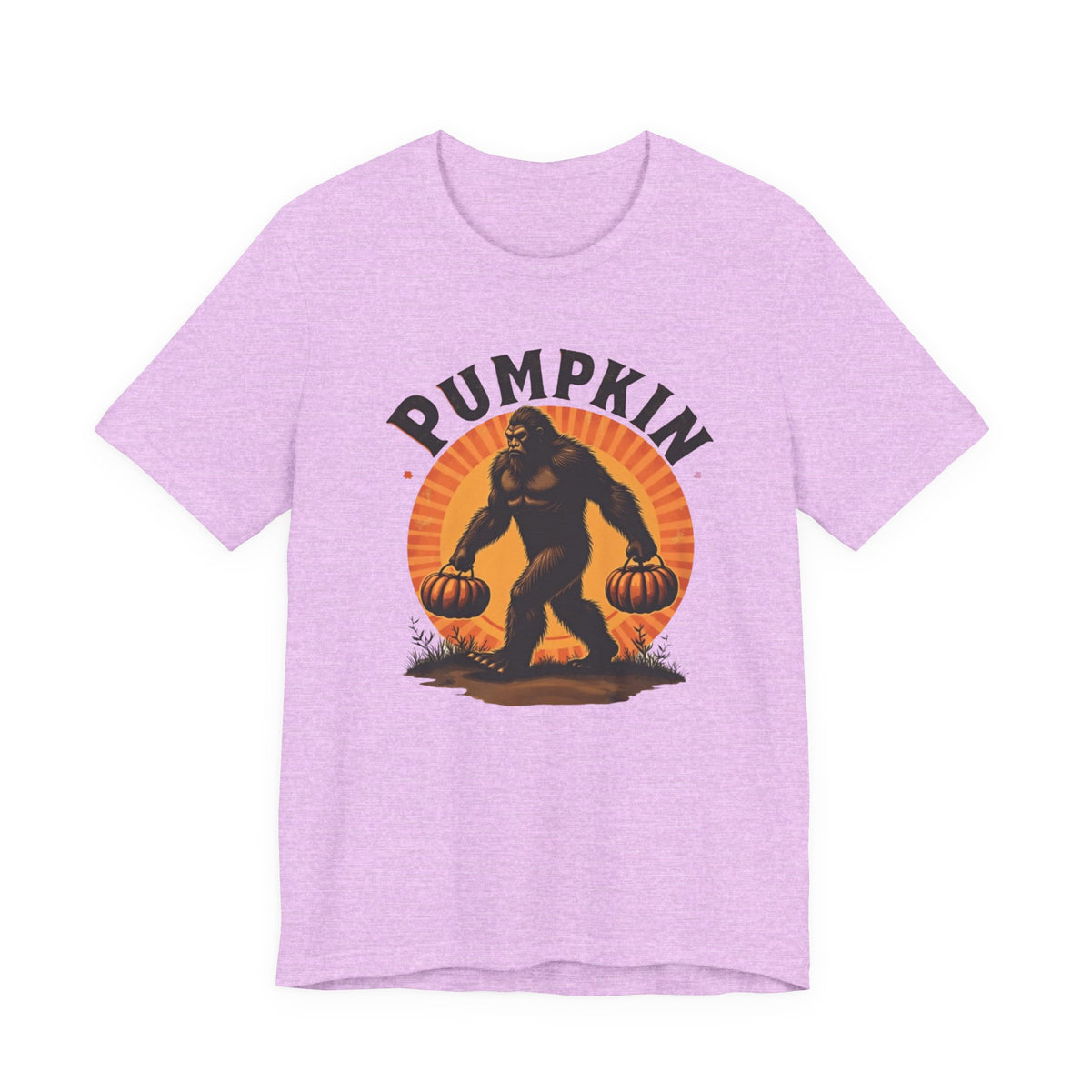 Pumpkin Bigfoot T-Shirt – Unisex Harvest Tee for Fall, Halloween, Autumn Celebrations, Gift for Nature Lovers, Casual Wear