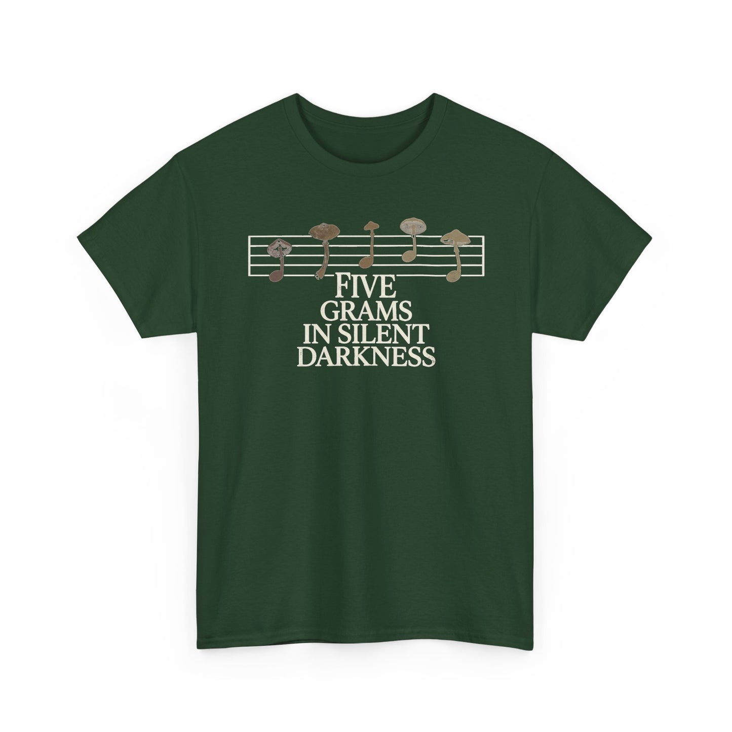Vintage Music Tee — "Five Grams in Silent Darkness" Graphic Shirt
