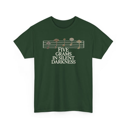 Vintage Music Tee — "Five Grams in Silent Darkness" Graphic Shirt