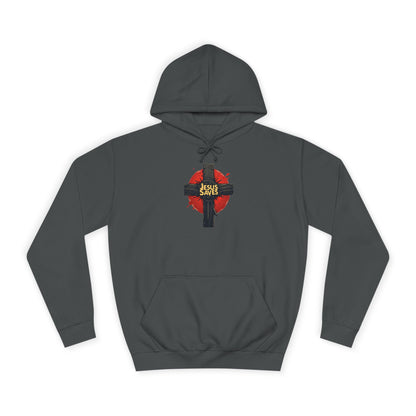 Christian Cross Hoodie – Jesus Saves Heart Graphic