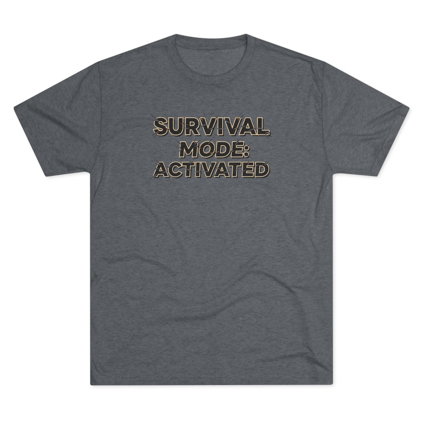 Survival Mode Activated T-Shirt — Camo Text Graphic Tee