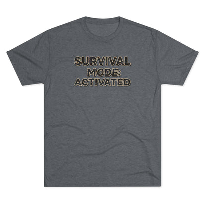 Survival Mode Activated T-Shirt — Camo Text Graphic Tee