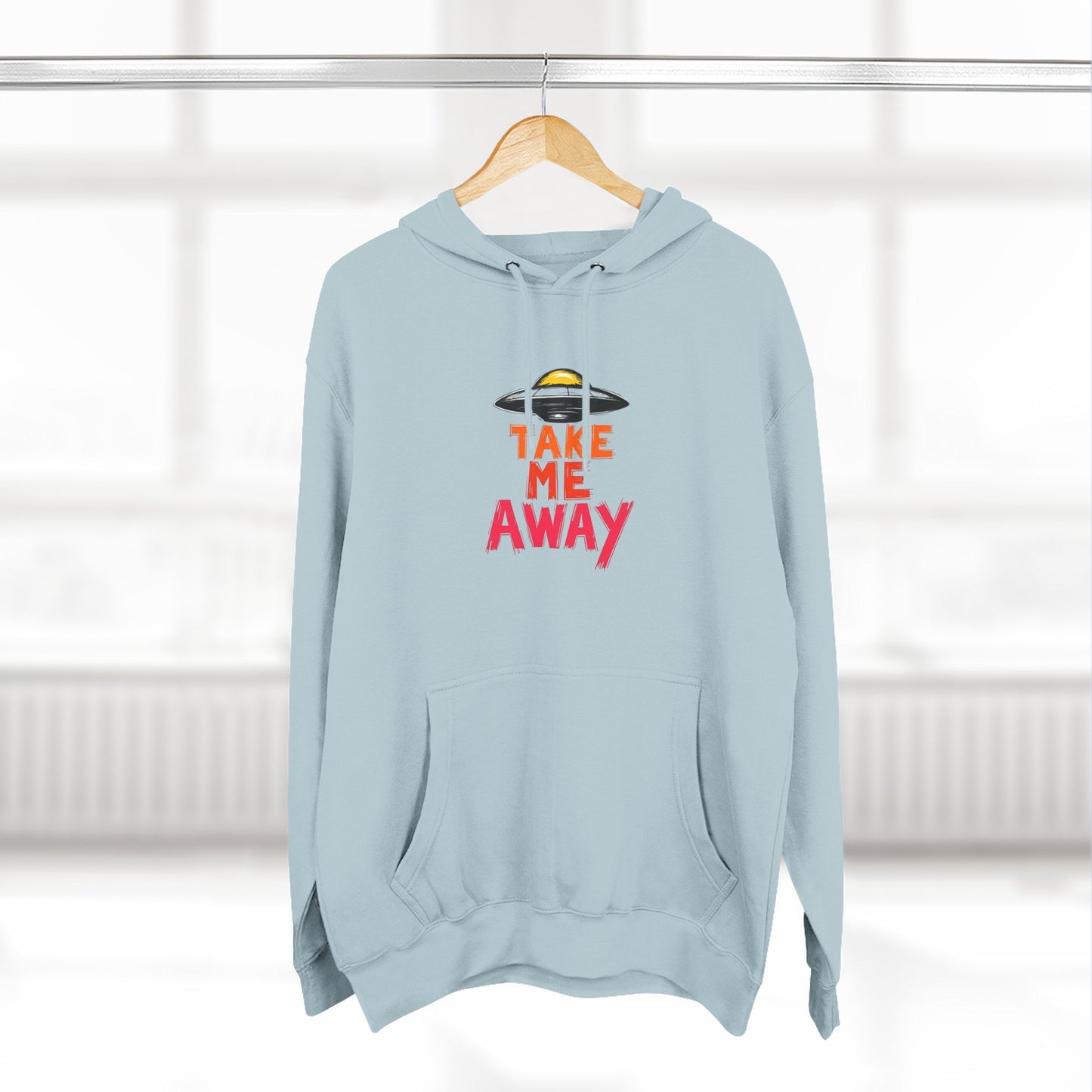 Take Me Away Hoodie — UFO Alien Abduction Graphic Pullover