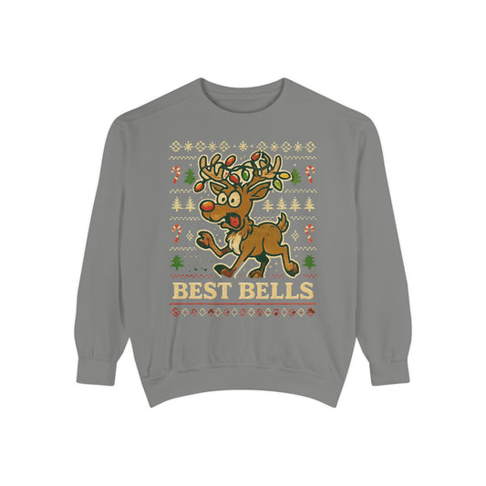 Best Bells Reindeer Sweatshirt Unisex Garment-Dyed Sweatshirt
