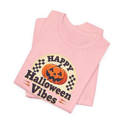 Happy Halloween Vibes Tee — Retro Pumpkin Halloween T-Shirt