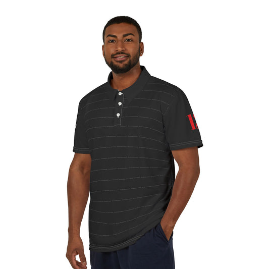 Friday the 13th Phobia Polo Shirt, Paraskevidekatriaphobia pinstriped polo - Psychonaut Swag