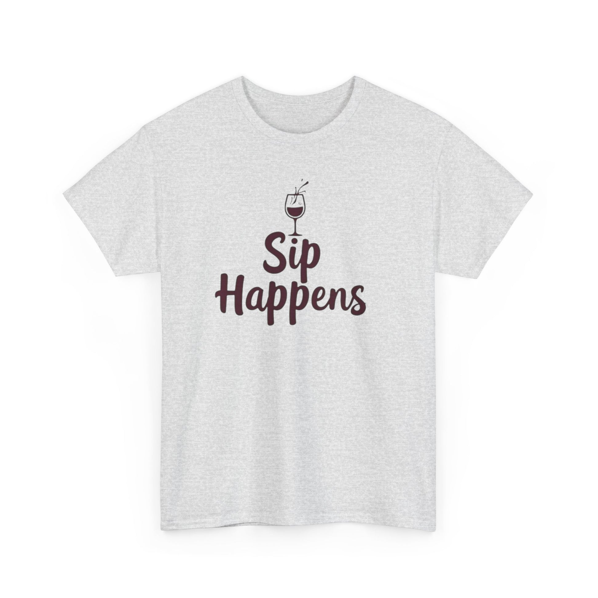 Sip Happens Unisex Heavy Cotton Tee - Funny Graphic Shirt, Casual Wear, Gift for Coffee Lovers, Everyday Comfort, Birthday Party T-Shirt - Psychonaut Swag