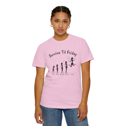 Survive Til Friday Unisex T-shirt, Funny Graphic Tee, Weekend Vibes Shirt, Casual Everyday Wear, Gift for Friends