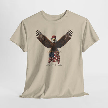 America F Yeah Eagle Tee — Patriotic Flag Graphic Shirt