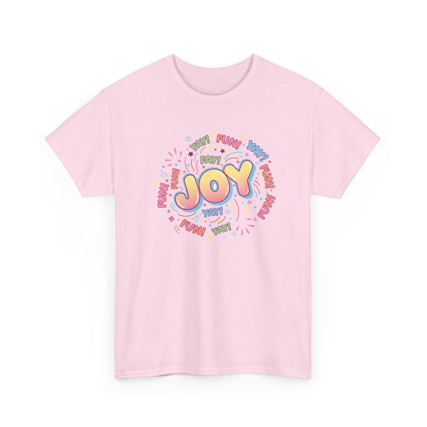 Joy Graphic Tee — Colorful Playful 'JOY' Design Casual T-Shirt