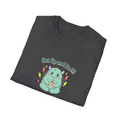 Motivational Cute Sloth Tee — "Get Up and Do It!" Graphic T‑Shirt