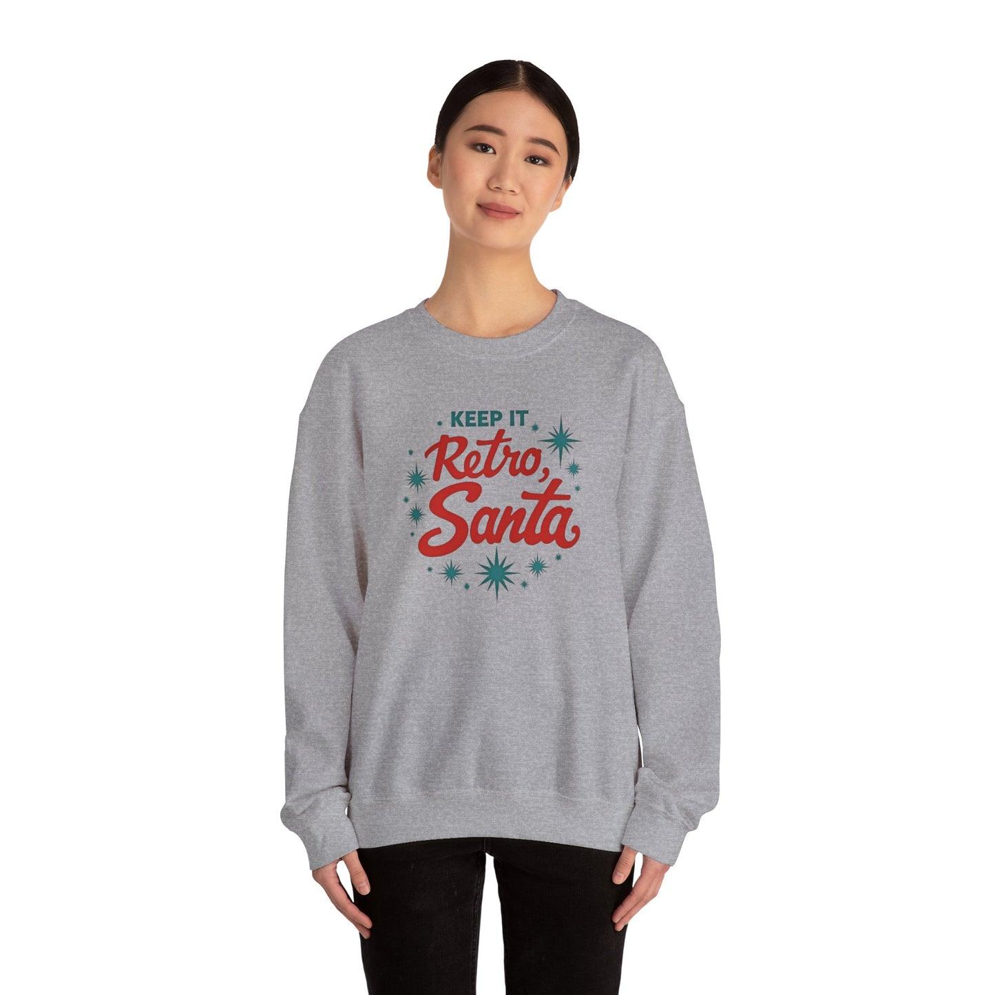 Retro Santa Sweatshirt — Vintage Holiday Crewneck