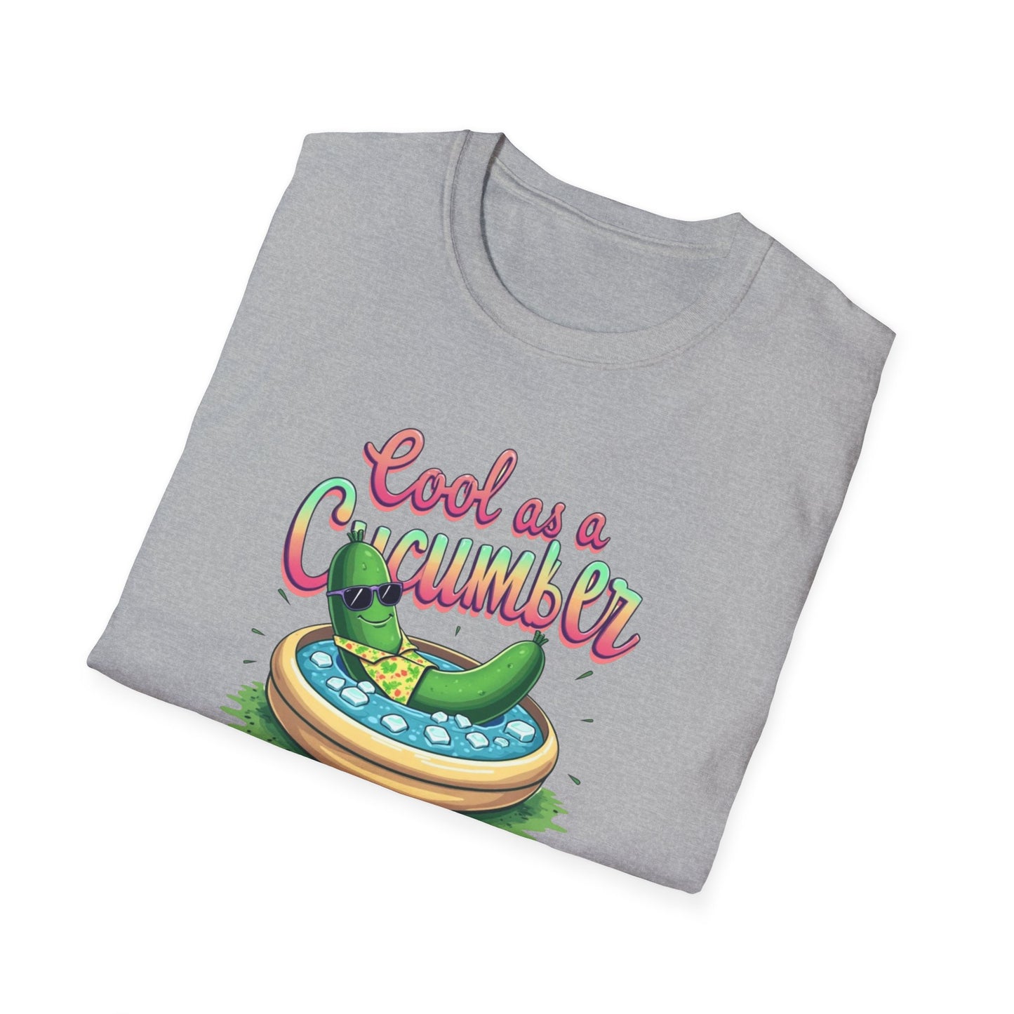 Cool as a Cucumber Unisex T-Shirt | Funny Summer Tee, Gift for Pool Parties, Relaxation Shirt, Fresh Summer Vibes, Chill Apparel, [...] - Psychonaut Swag