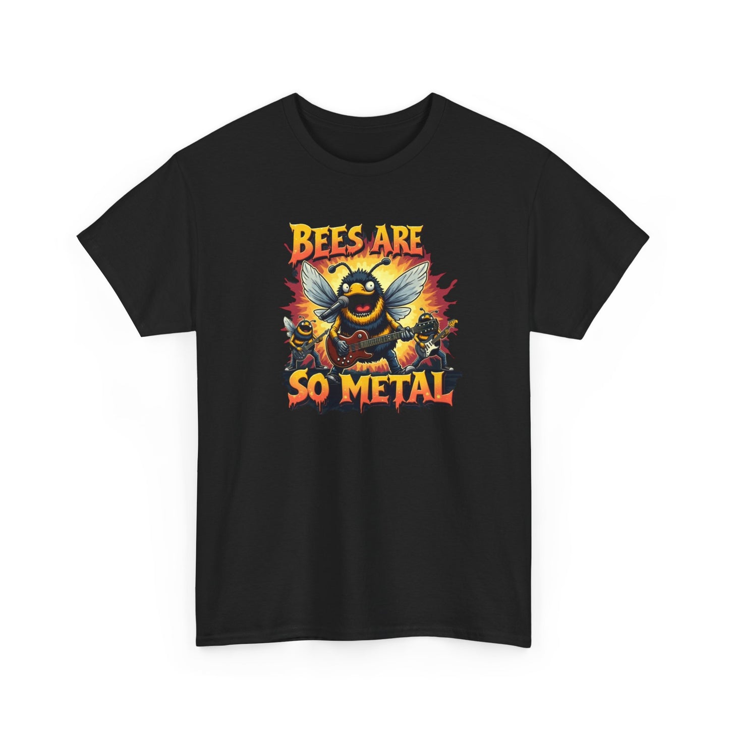 Bee Are So Metal T-Shirt — Funny Heavy Metal Bee Graphic Tee