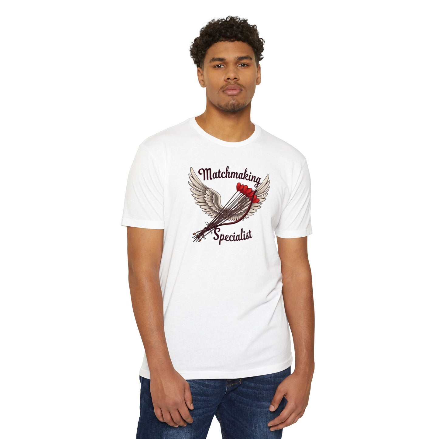 Matchmaking Specialist T-Shirt - Cupid Arrow Wings Graphic Tee