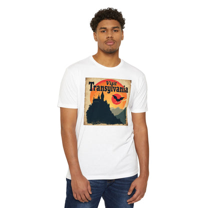 Visit Transylvania T-Shirt — Vintage Vampire Castle Halloween Tee