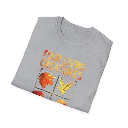 Four Living Creatures, Graphic T-Shirt, Unisex Style, Nature Lovers Gift, Casual Wear, Unique Art