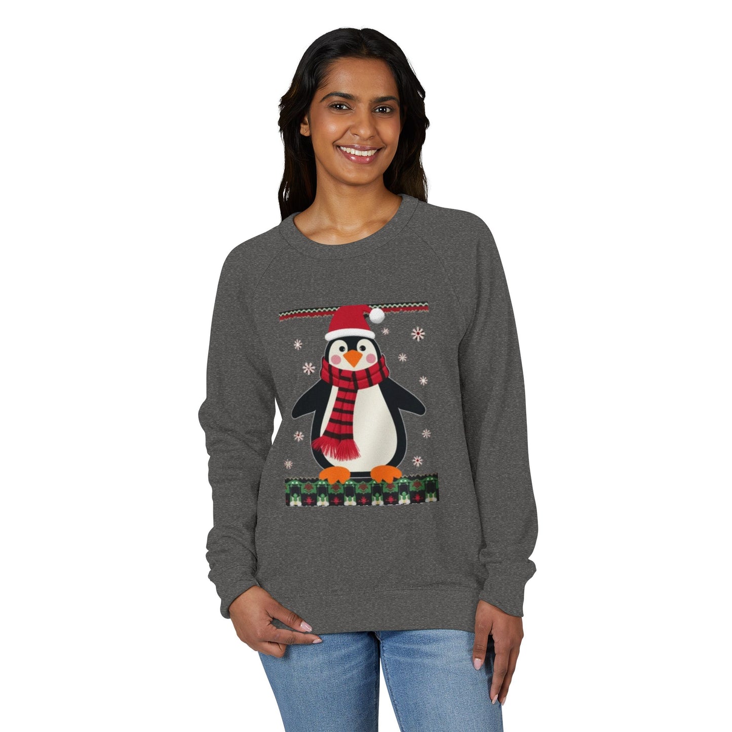 Penguin Holiday Weather Raglan Crewneck