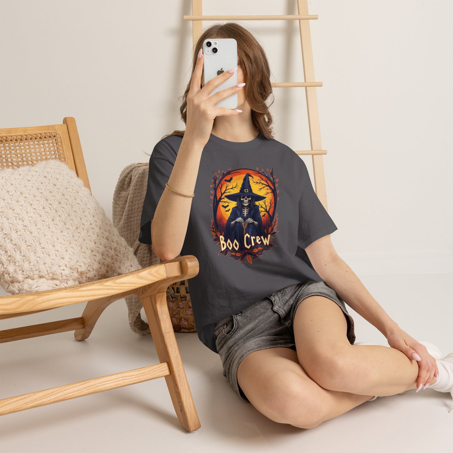 Boo Crew Halloween T-Shirt — Witch Skeleton Spooky Graphic Tee