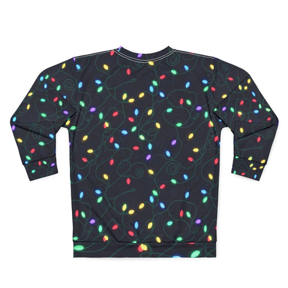 Christmas String Lights Sweatshirt — Holiday Light Pattern Pullover