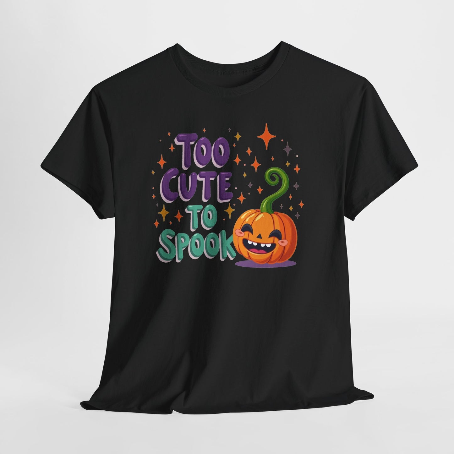 Too Cute to Spook Pumpkin T-Shirt — Cute Halloween Graphic Tee
