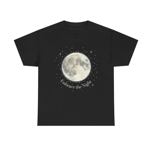 Moon tee - "Embrace the Night" Celestial Moon T‑Shirt