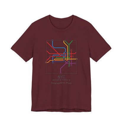 NYC Evacuation Plan, Unisex Jersey Short Sleeve Tee