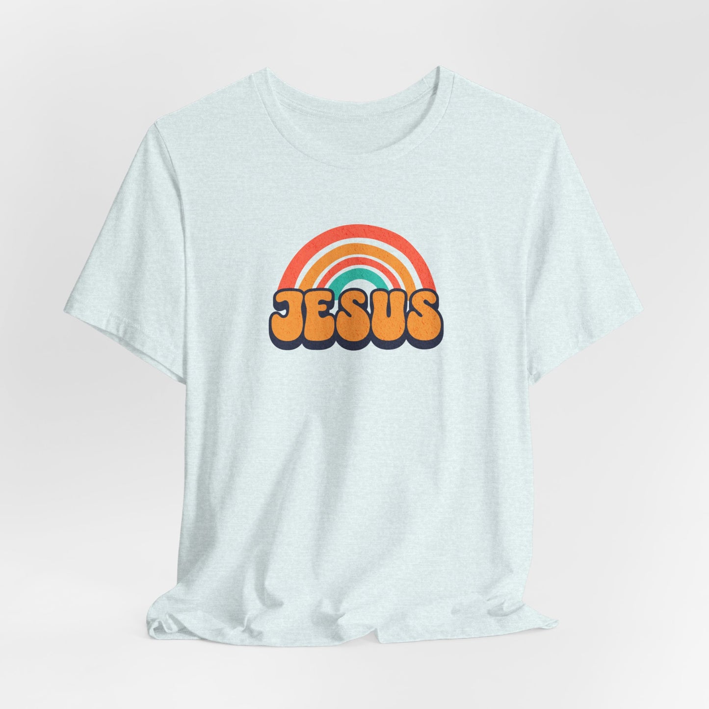 Jesus Rainbow T-Shirt — Retro Christian Faith Tee