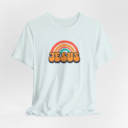 Jesus Rainbow T-Shirt — Retro Christian Faith Tee