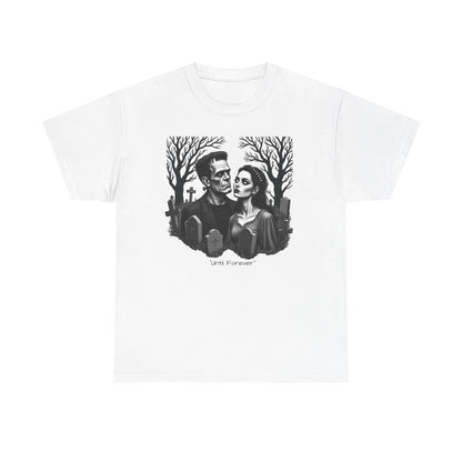 Gothic 'Until Forever' Couple Tee — Anniversary Season Graphic T-Shirt