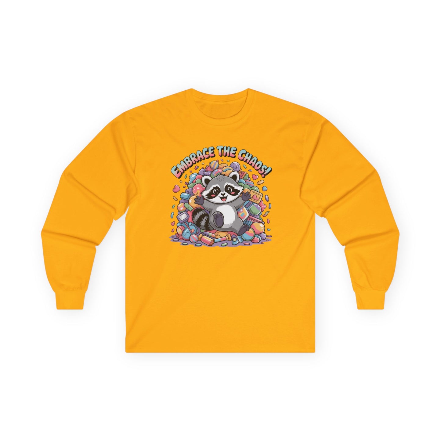 Racoon, Trash Panda Chaos Unisex Ultra Cotton Long Sleeve Tee