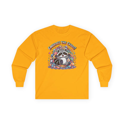 Racoon, Trash Panda Chaos Unisex Ultra Cotton Long Sleeve Tee