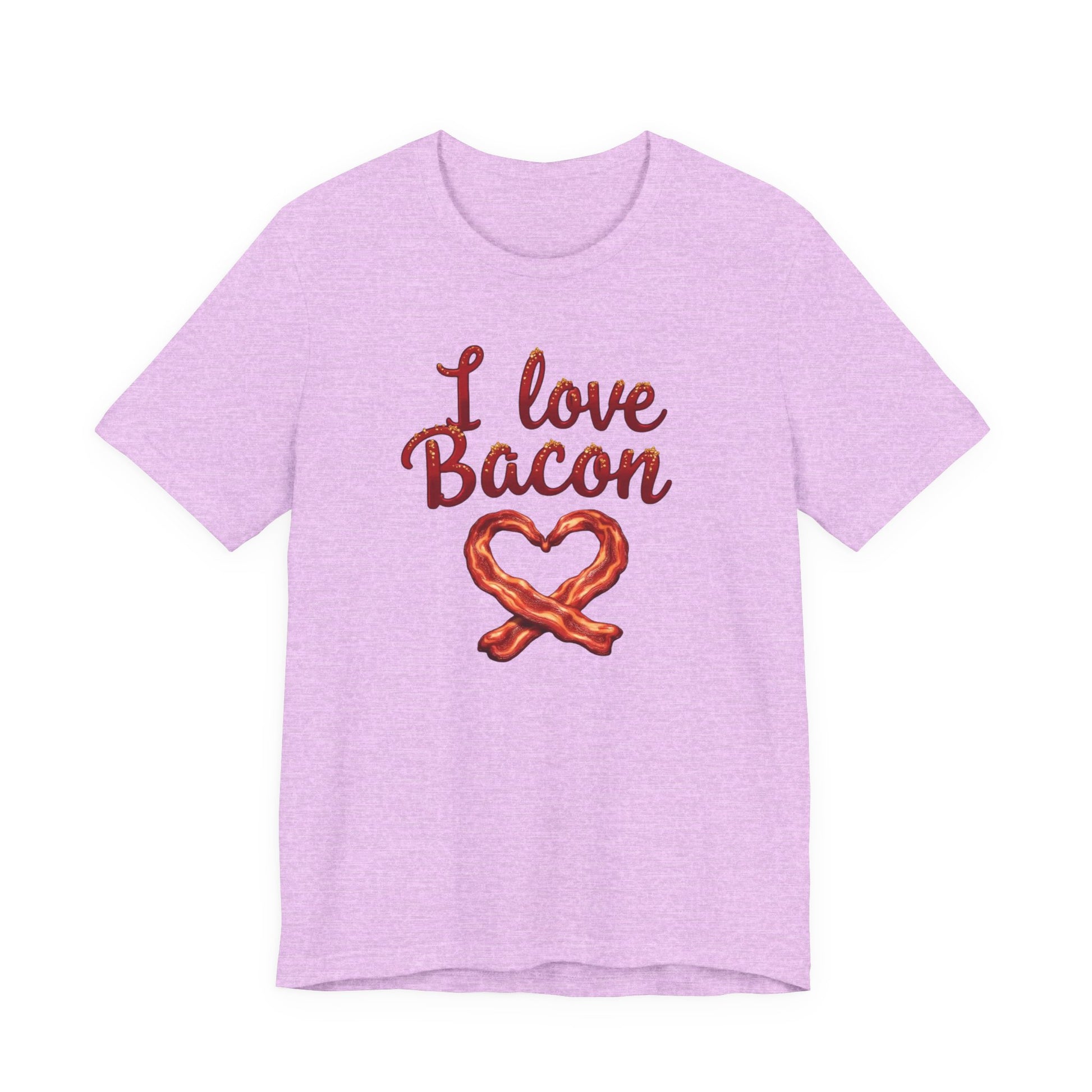 I Love Bacon Unisex Tee - Perfect for Food Lovers, Casual Outings, Gift for Bacon Fans, Foodie T-Shirt, Fun Cooking Tee - Psychonaut Swag