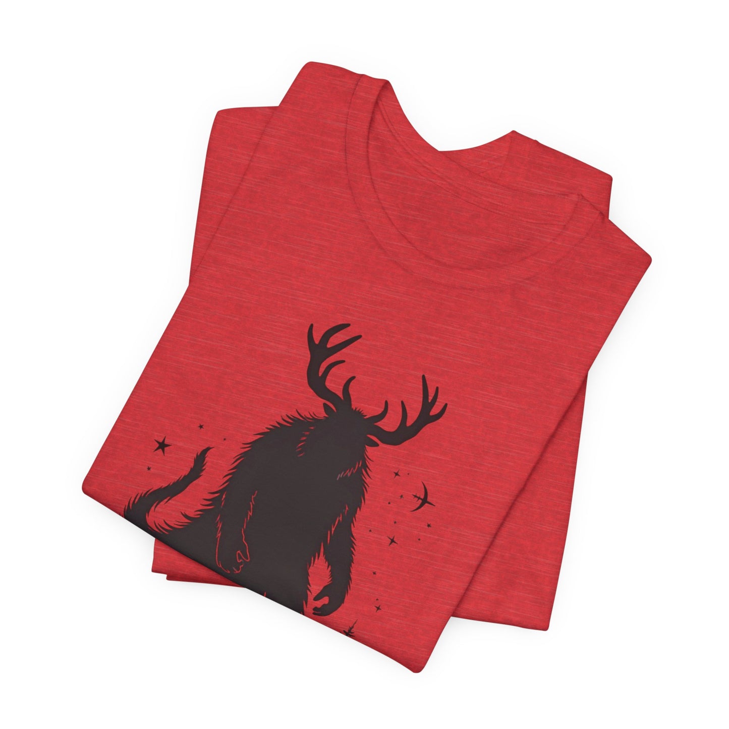 Krampus Squatch T-Shirt — Deer-Antlered Sasquatch Graphic Tee