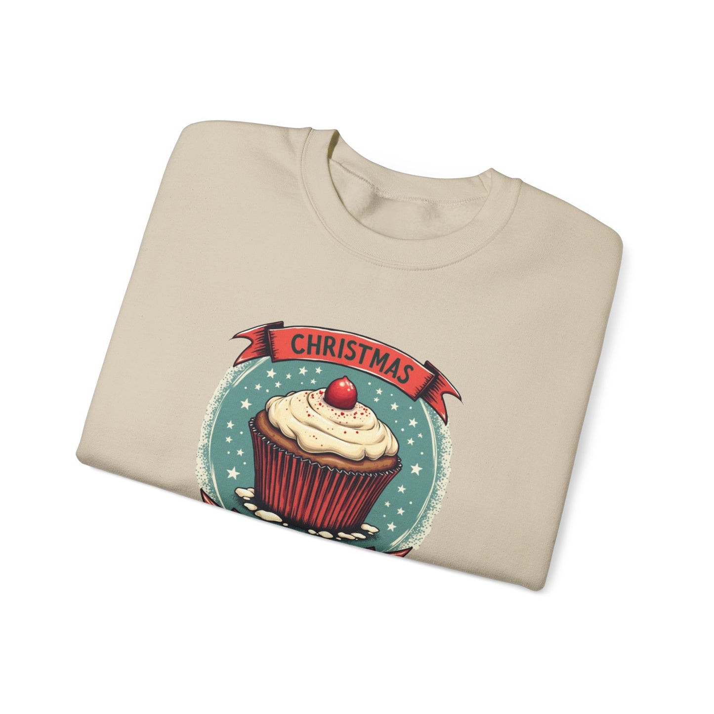 Christmas Stud Muffin with Icing Sweatshirt - Cute Holiday Cupcake Crewneck
