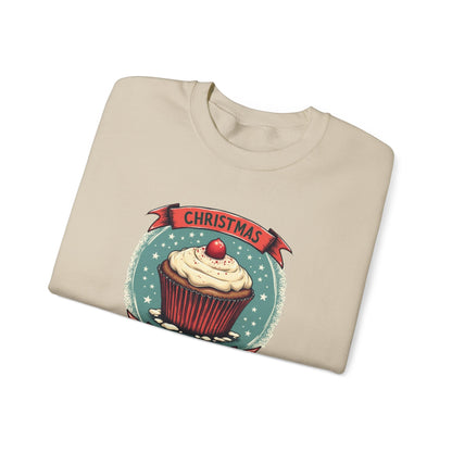 Christmas Stud Muffin with Icing Sweatshirt - Cute Holiday Cupcake Crewneck