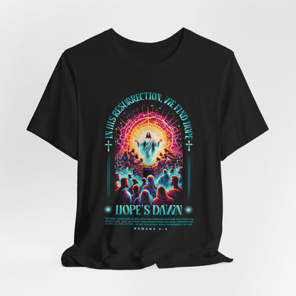 Resurrection Concert Tee — "Hope's Dawn" Christian Worship Graphic Shirt